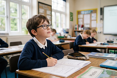 Could ordinary school glasses slow short-sightedness?