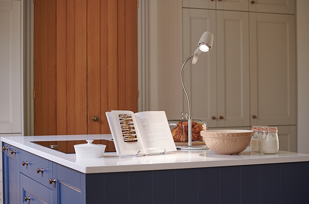 Alex Pratt reading with a Serious Readers light