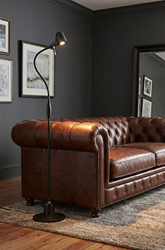 HD Original Heavyweight Floor reading light in black