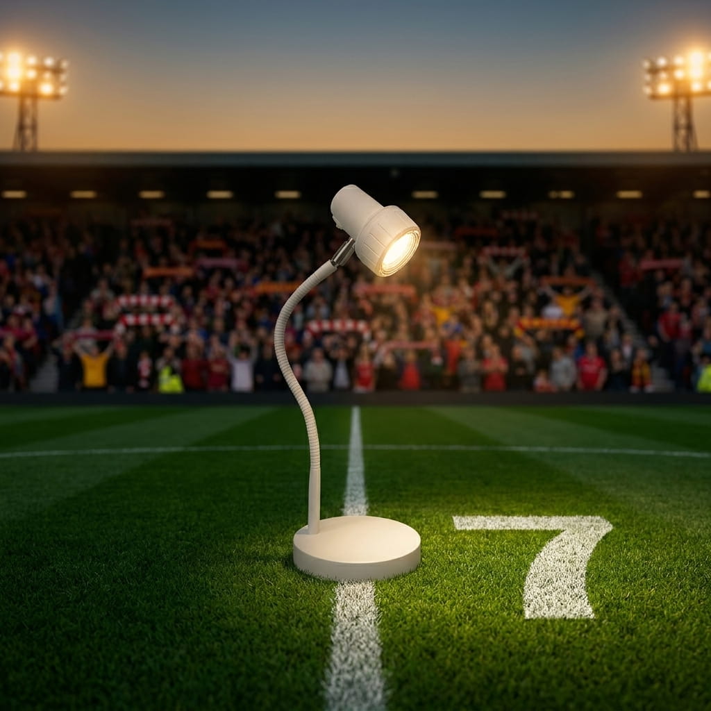 HD Mini on a floodlit pitch, number 7