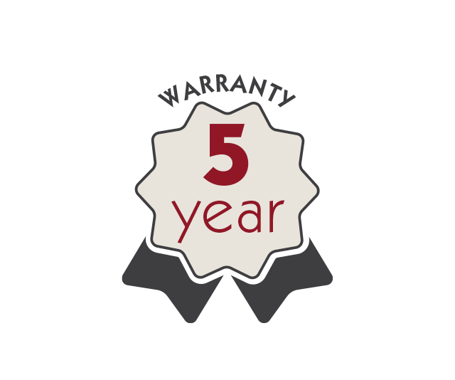 A 5-year warranty