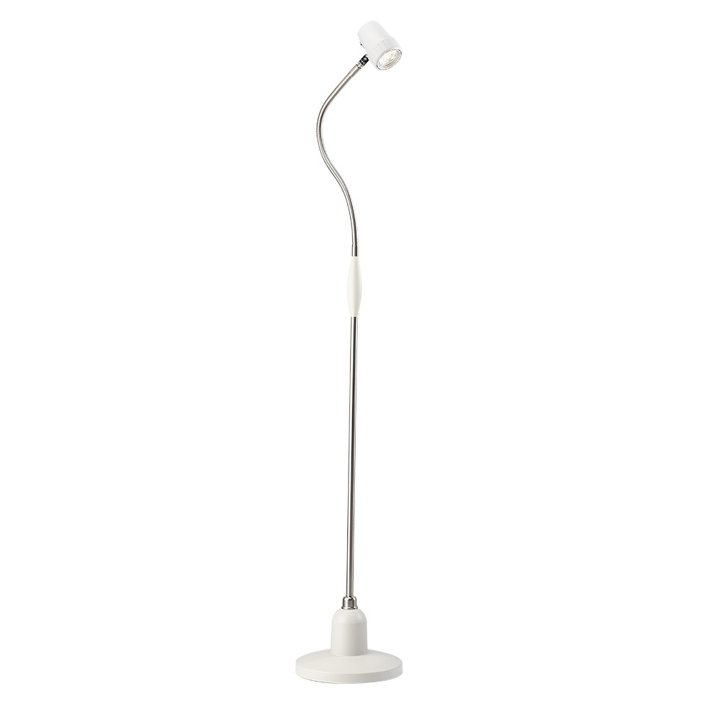 High Definition Essential Floor Reading Light from Serious Readers | Heavyweight Base, Heritage White Finish