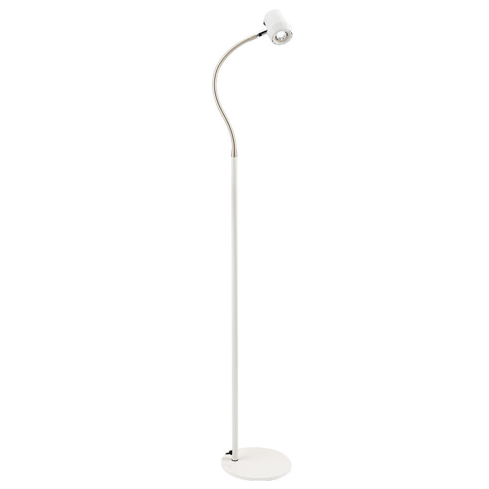 High Definition Essential Floor Reading Light from Serious Readers | Lightweight Base, Heritage White Finish